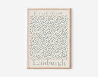 Impression marché aux fleurs, art mural botanique, affiche de décoration florale, affiche florale tendance, impression d'art colorée, marché aux fleurs, téléchargement numérique FM1
