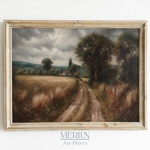 Moody French Country Decor - Arte de pared vintage imprimible - Descarga digital de pintura al óleo - #107