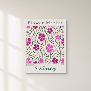 Flower Market Print, Botanical Wall Art, Floral Decor Poster, Trendy Floral Poster, Colorful Art Print, Flower Market Digital Download FM30