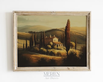 Italian Landscape Oil Painting Digital Download Printable Vintage Wall Art Print #27
