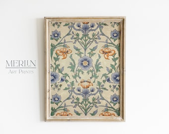 Vintage William Morris Textile Wall Art Antique Tapestry Art Print Digital Download #79