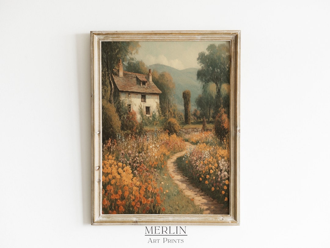 Rustic Fall Garden Art, French Country Decor, Printable Autumn