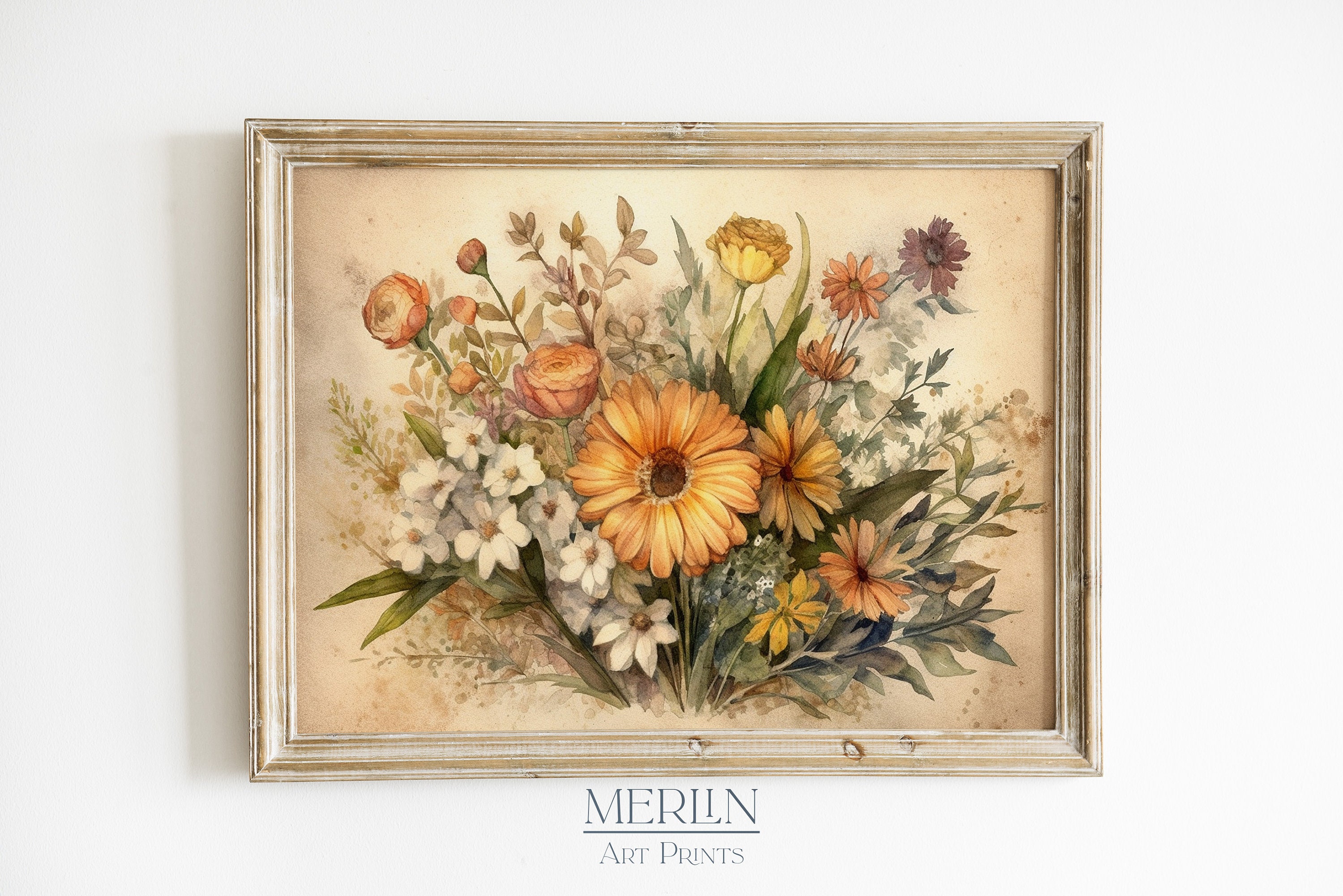 Vintage Flower Art Print Printable Antique Wildflower Print - Etsy Finland