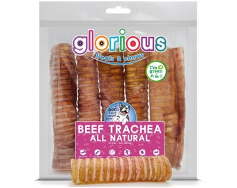 Beef Trachea For Dogs | 100% Natural Dog Chew & Treat | High In Protein | No Rawhide | Aids Bone and Joint Health