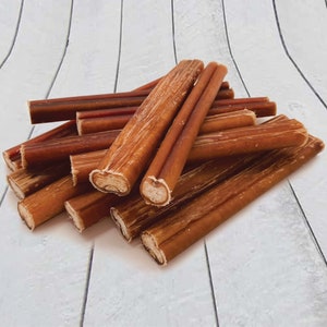 Premium Bully Sticks for Dogs | 100% Natural, Odor-Free & Long Lasting | High Protein, Dental Treats | Dog Birthday Gift | Beef Pizzle Chews