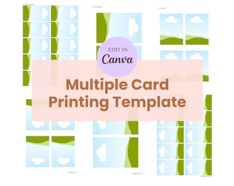Canva Ziehen Sie mehrere Kartenvorlagen, bearbeitbare leere Vorlagen, Geschäft Notecards, Backing Card Druckvorlage Display Card