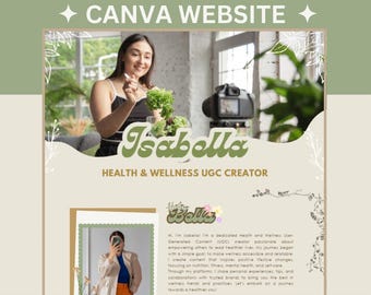 Cottagecore UGC Portfolio Canva Website | UGC Template Media Kit | Landing Page for Influencers, & Content Creators | PixelPals Corner Col