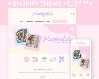 Pastel Rainbow Shopify Theme: Boutique Website Design (Digital Download)