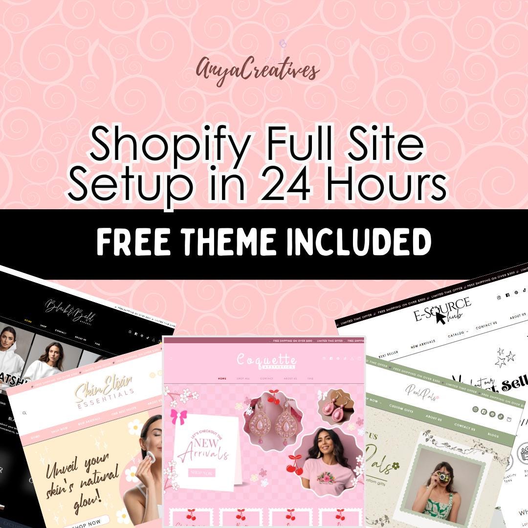 Shopify Store Setup in 24H | Conversion-optimized Theme Included - Etsy