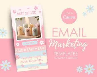 Pink Email Marketing Templates: Canva Newsletter Design (PastelPrismvol2)