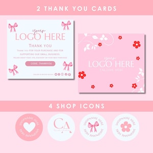 Coquette Aesthetic Etsy Shop Banner Templates-pretty Bows Cherries