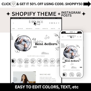 Shopify Theme Black White Luxe Aesthetic Shopify