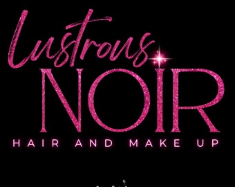 Pink Glitter Beauty Logo: Hair, Lashes, Makeup (Digital Download)