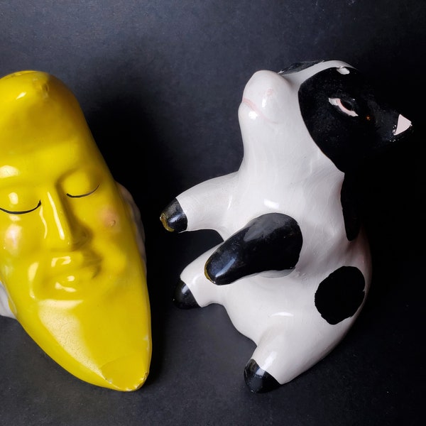 VTG Victorian Collection Cow Jumps Over the Moon Salt and Pepper Shaker Set