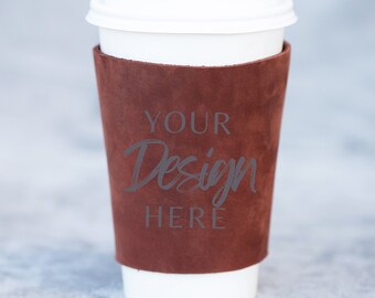 Maqueta de funda de café: 5 fotos digitales del producto (descarga digital)