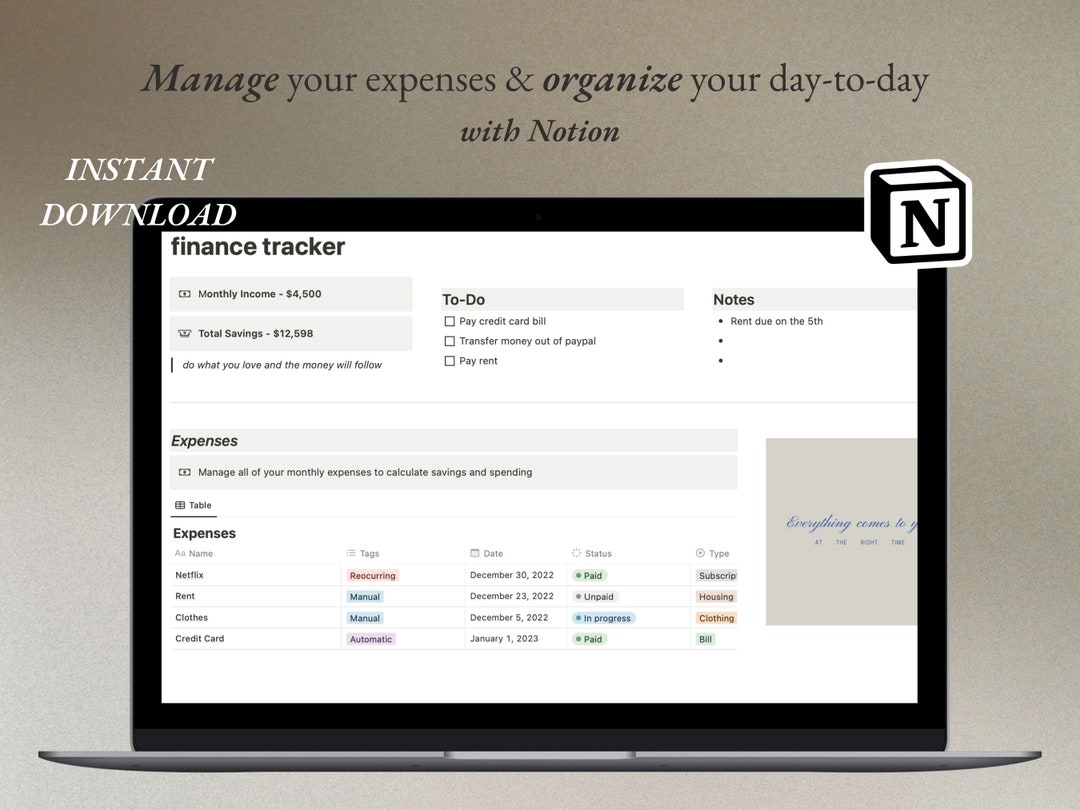 Monthly Budget Template for Notion, Budget Planner, Financial Planner ...