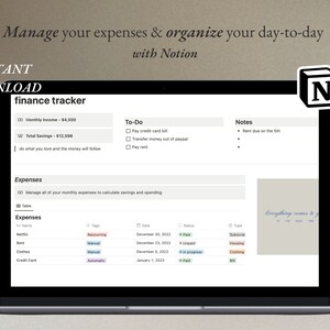 Plantilla de presupuesto mensual para Notion, Planificador de presupuesto, Planificador financiero, Plantilla de presupuesto, Rastreador de gastos, Ahorros