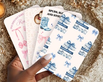 Pochettes pour liseuses Kindle et Kobo | Insertions pour lecteurs de papier cartonné | Décoration de boîtier transparente | esthétique livresque | Plusieurs tailles disponibles