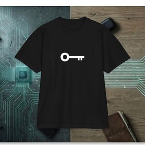 Toegang vereist sleutel T-shirt | Decoderen om de sleutelafbeelding in te voeren