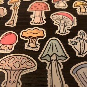 Happy Mushroom Stickers