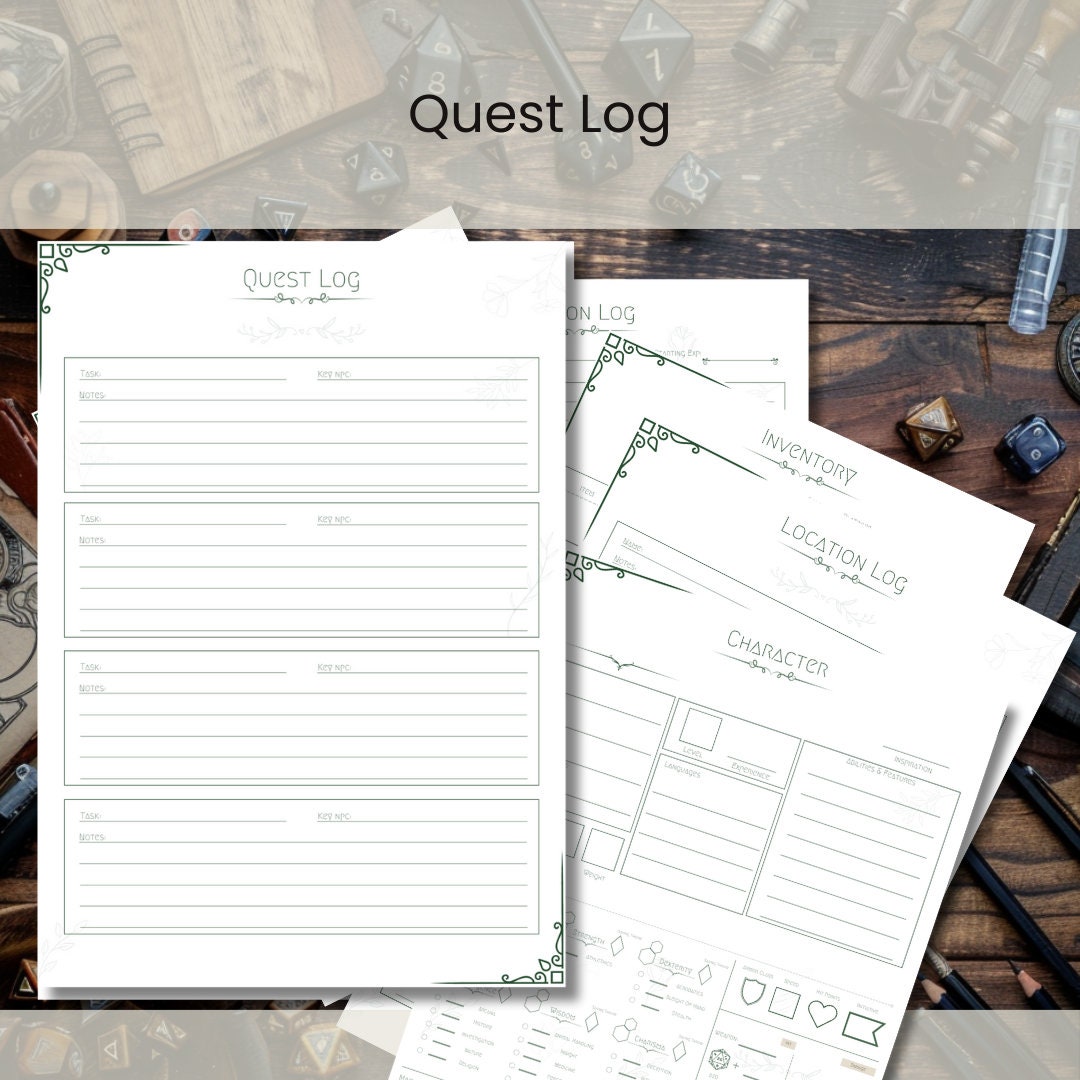 Dnd Character Sheet and Trackers, 5e, Dnd Printable, Dnd Character ...