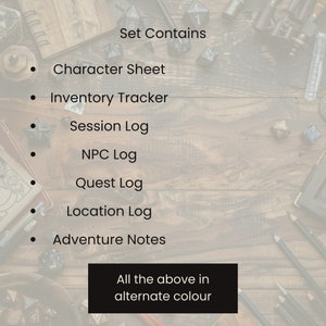 Dnd Character Sheet and Trackers, 5e, Dnd Printable, Dnd Character ...