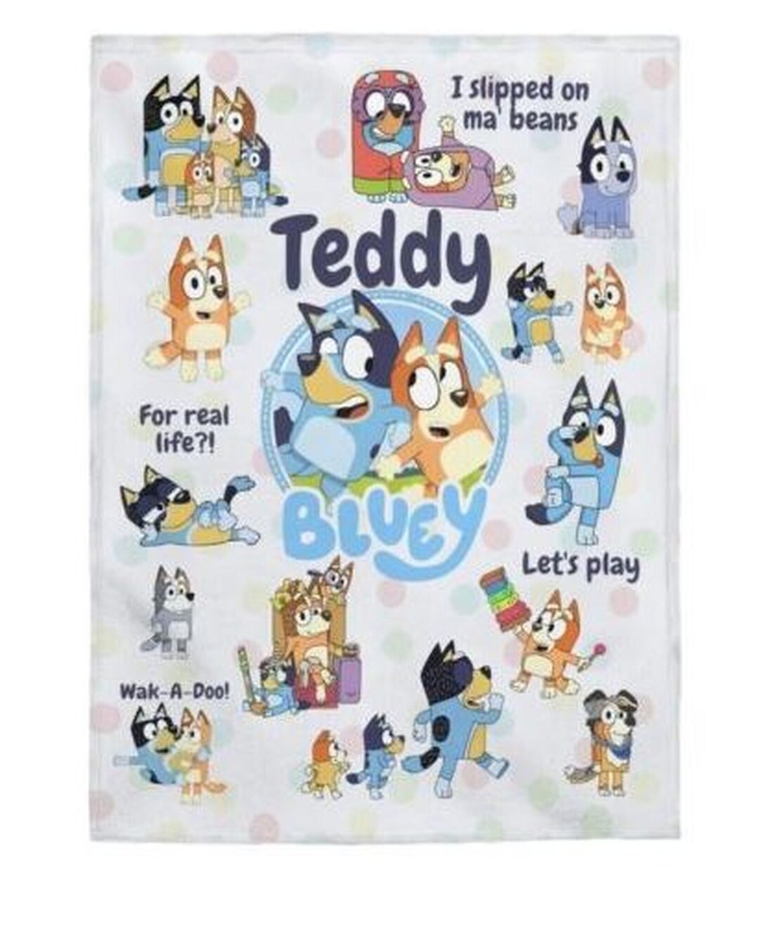 Bluey Blanket Custom Bluey Blanket Bluey Fleece Blanket Etsy