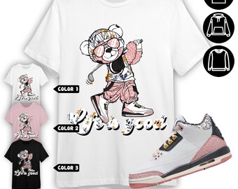 AJ 3 Red Stardust Unisex Sweatshirt, Hoodie, T-Shirt, BER Like Golf, Shirt In Light Pink To Match Sneaker