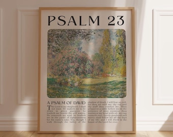 Psalm 23 KJV Wall Art The Lord Is My Shepherd Fine Art Scripture Print Gallery Christian Decor PRINTABLE
