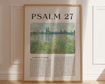 Psalm 91 Scripture Wall Art Bible Poster for Christians Vintage Wall ...