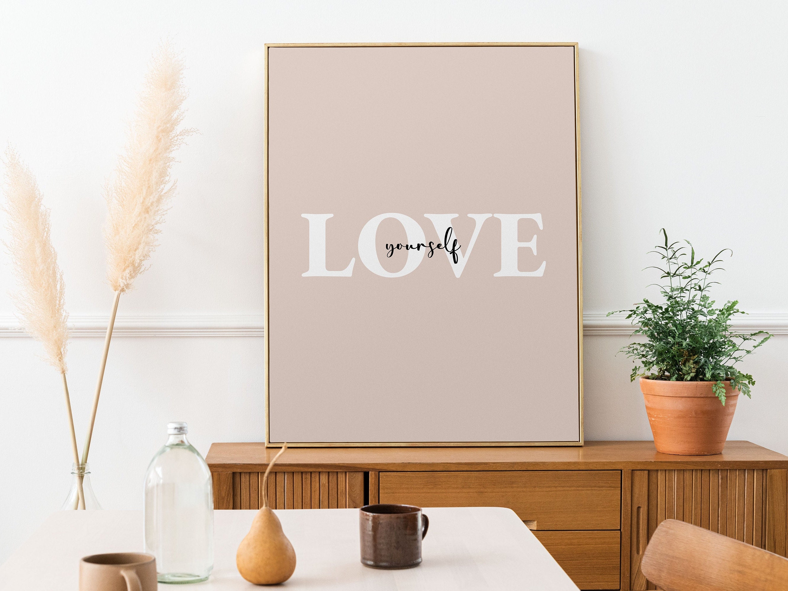 Printable Inspirational Wall Art Love Yourself Motivation Wall - Etsy