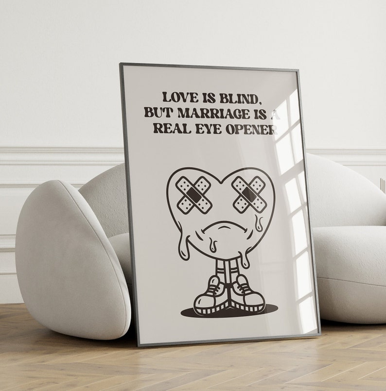 Retro Wall Art Valentines Printable Big Quotes Couple Art Anniversary