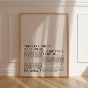 Proverbs 18 Scripture Wall Art Printable Bible Verse Poster for Christian Wall Decor