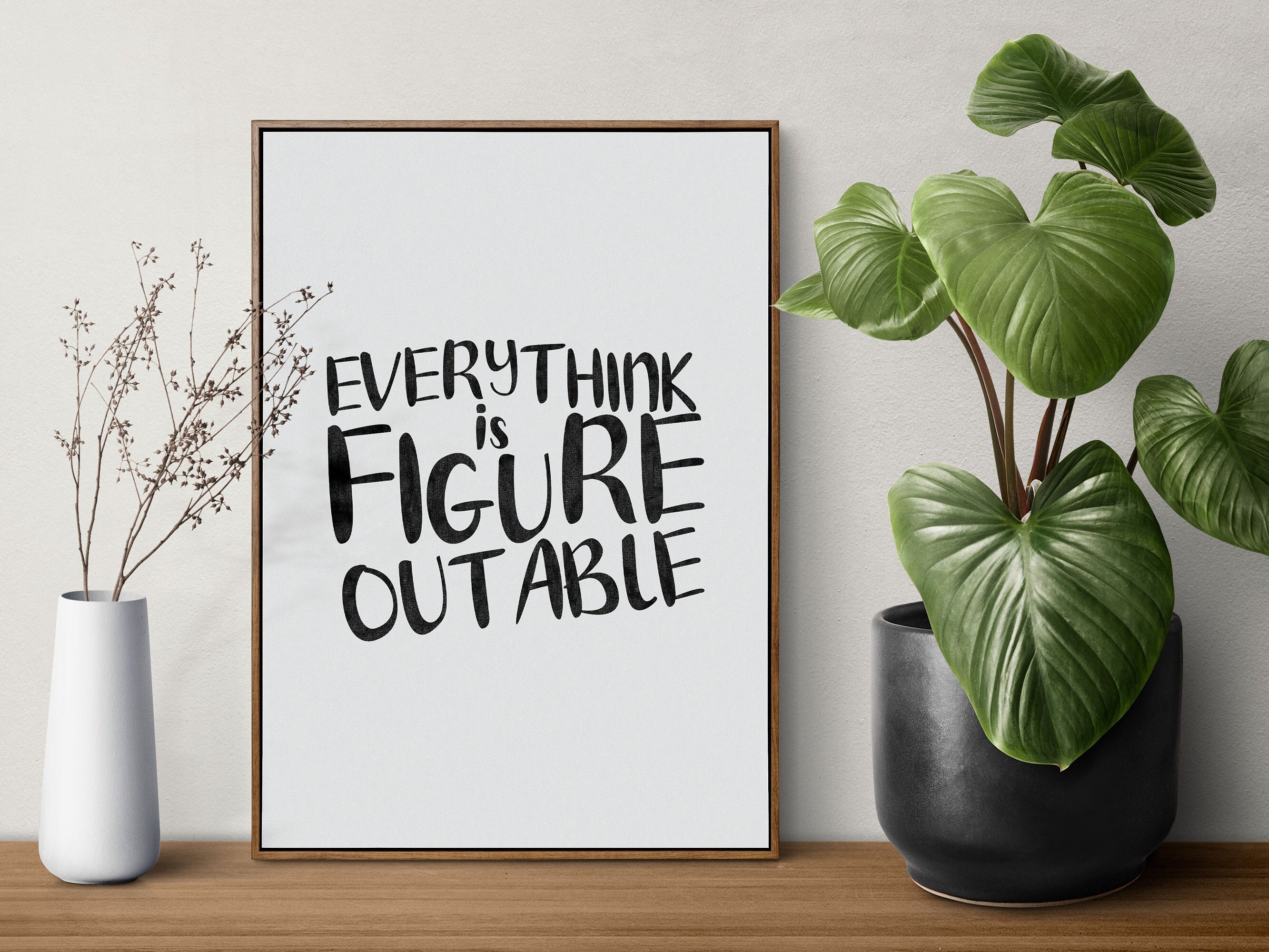 Everything is Figureoutable Printable Quote Poster Etsy
