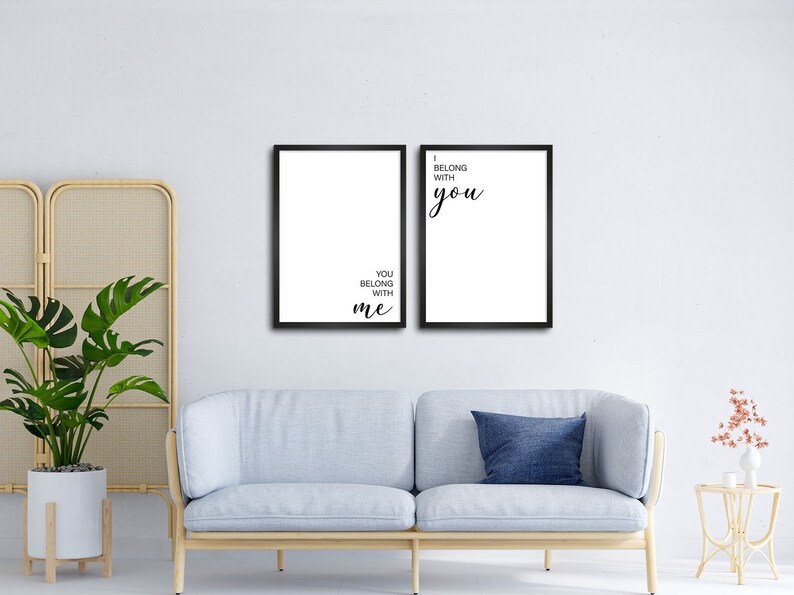 Bedroom Wall Art Set of 2 Rustic Decor Prints Wall Decor Etsy