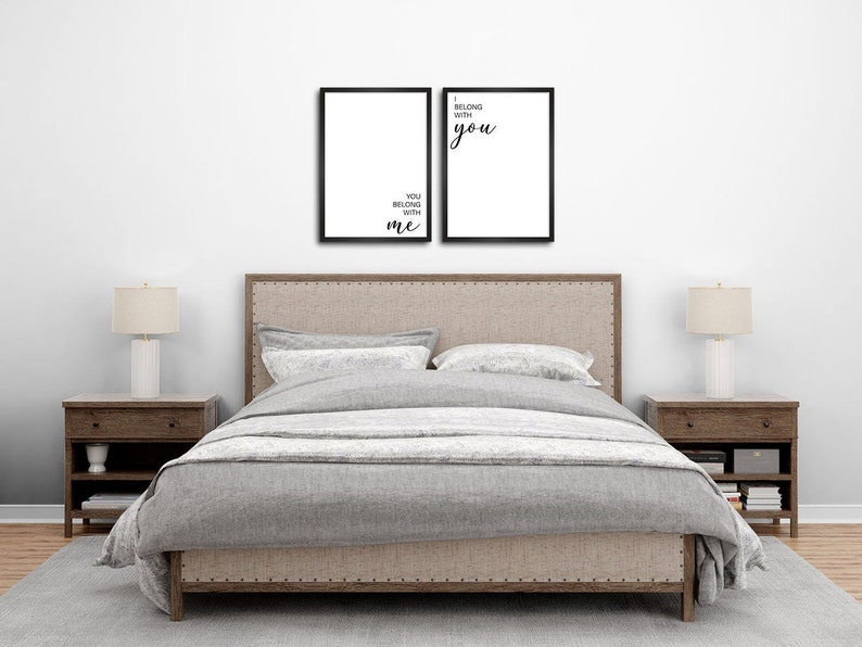 Bedroom Wall Art Set of 2 Rustic Decor Prints Wall Decor Etsy