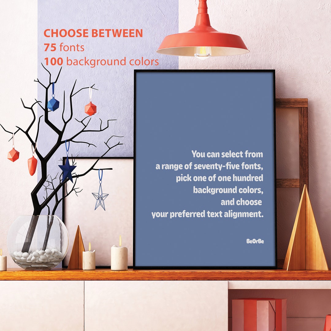 Downloadable Custom Quote Print Custom Text Poster Custom Text Etsy