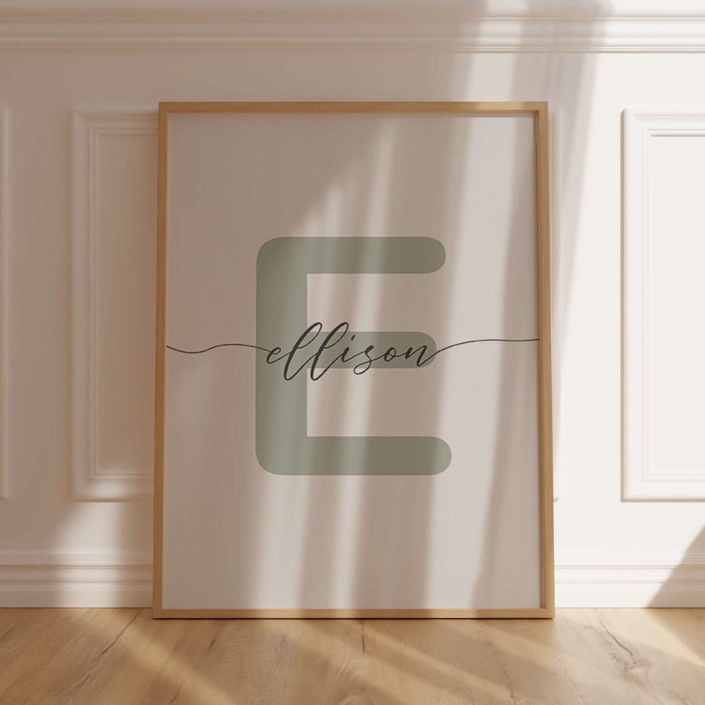 Custom Kids Wall Art With Modern Name Printable Art, Custom Nursery