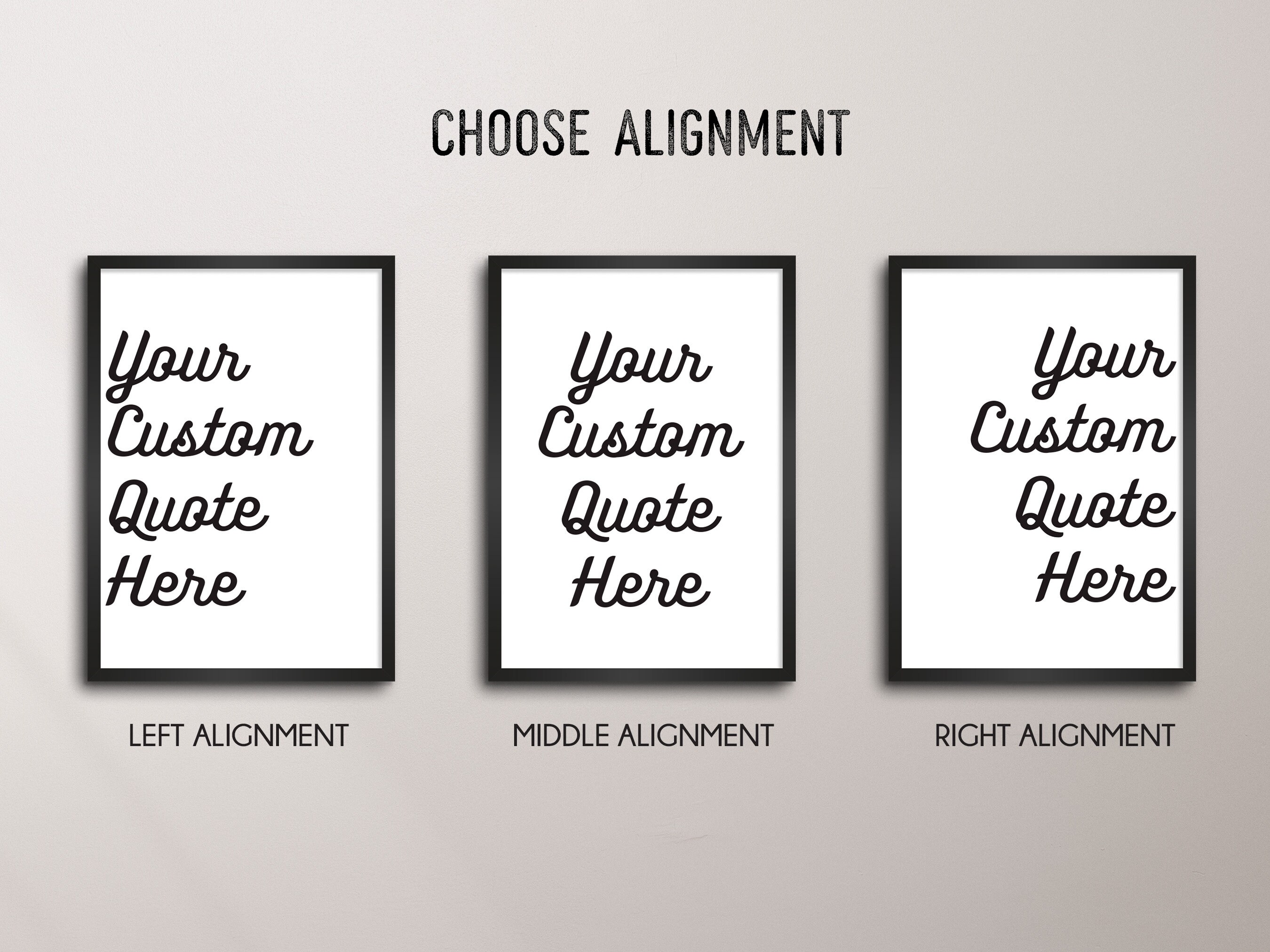 Custom Text Poster Custom Text Print Downloadable Custom Quote Etsy