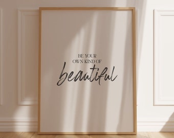 Sei dein eigenes schönes druckbares Poster Girly Motivationszitate Wandkunst Modekunst