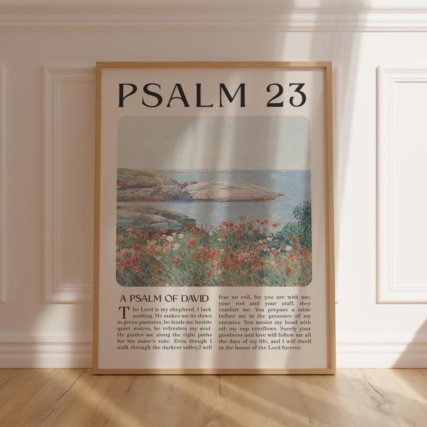 Psalm 23 Vintage Bible Verse Scripture Wall Art (Digital Download)