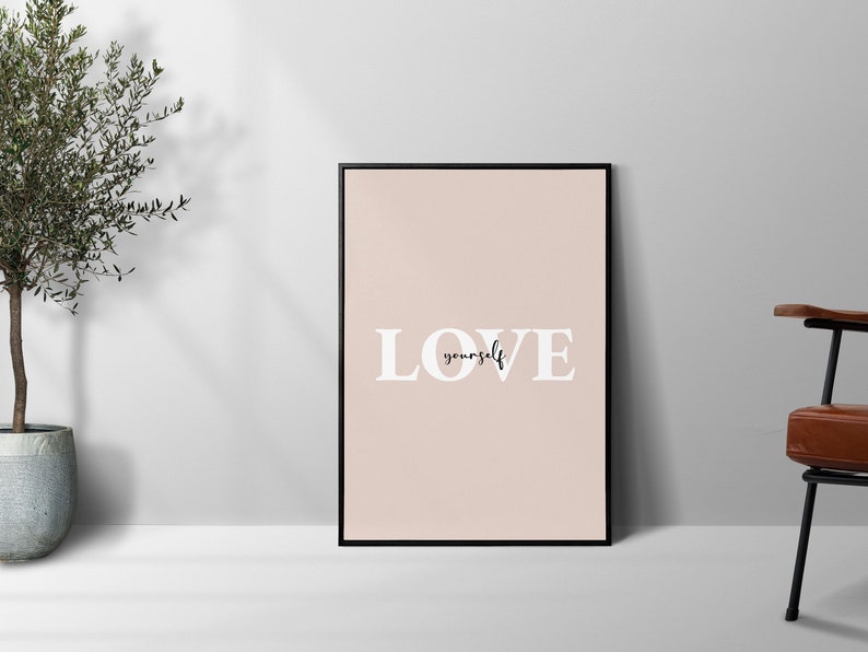 Printable Inspirational Wall Art Love Yourself Motivation Wall - Etsy