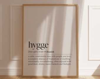 Hygge Definition Print: Scandinavian Nordic Wall Art (Digital Download)