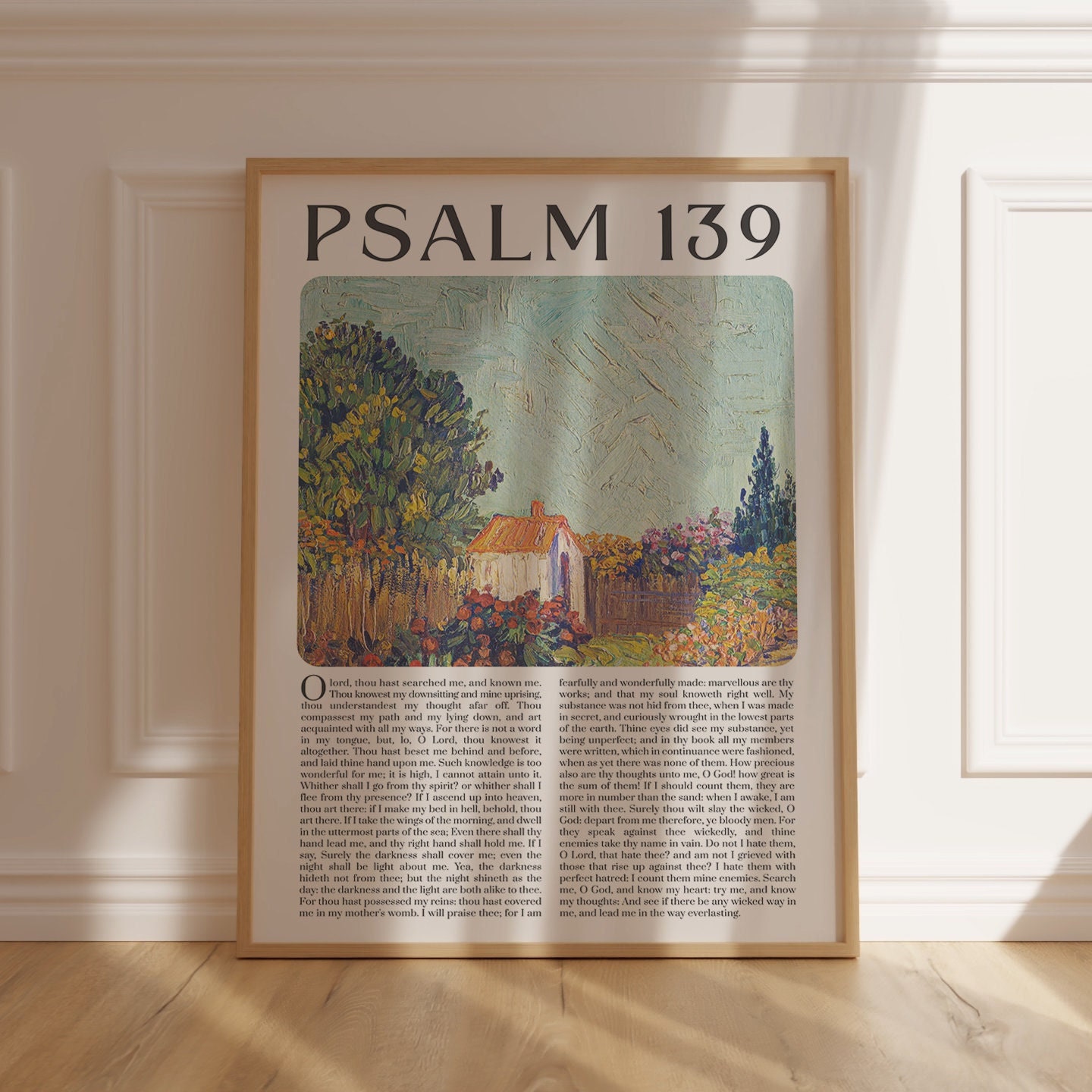 Psalm 139 kjv scripture wall art christian wall decor christian gifts