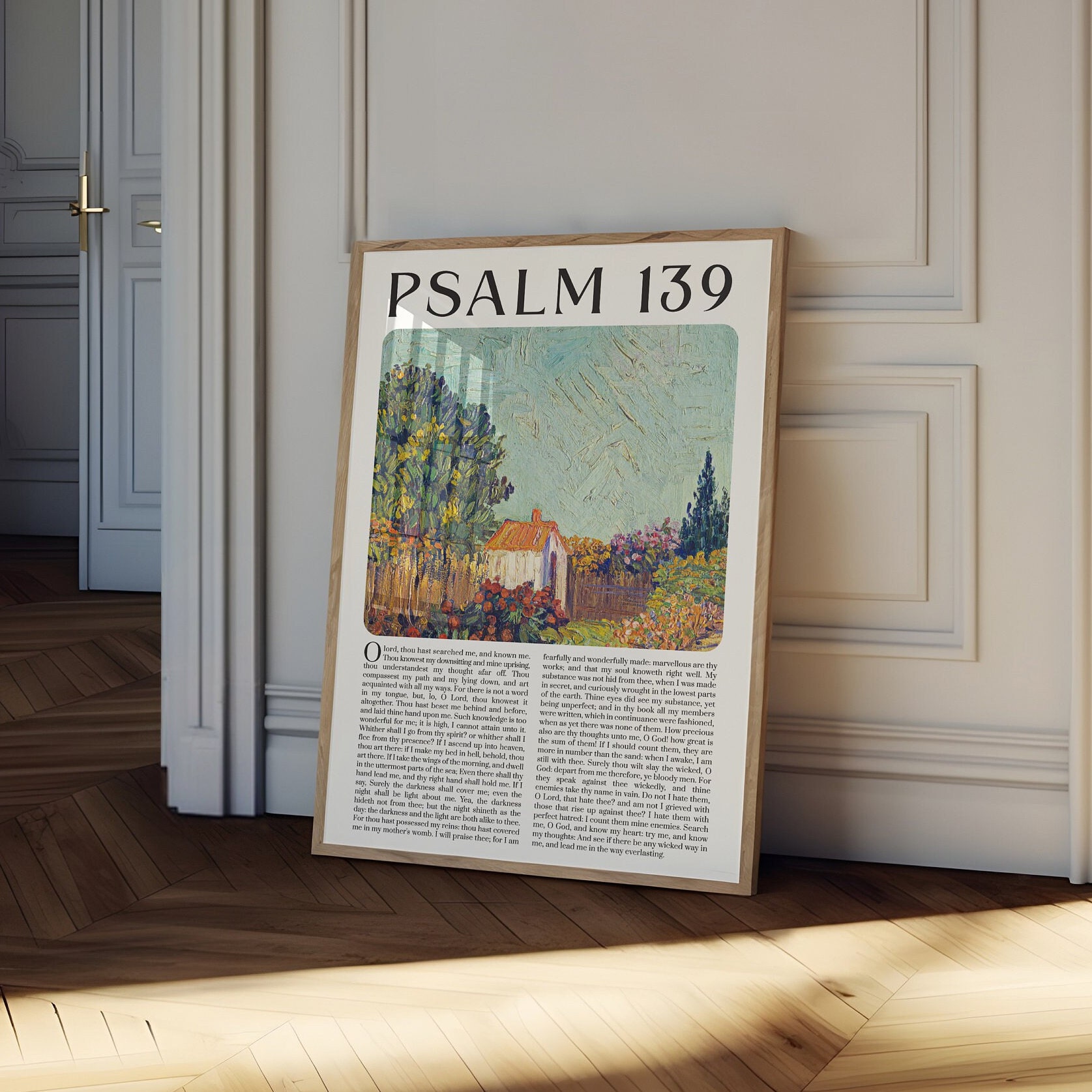 Psalm 139 kjv scripture wall art christian wall decor christian gifts