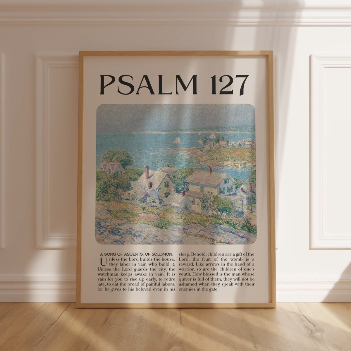Vintage Psalm 127 Scripture Wall Art Printable Bible Verse Poster for Christian Decor - Etsy