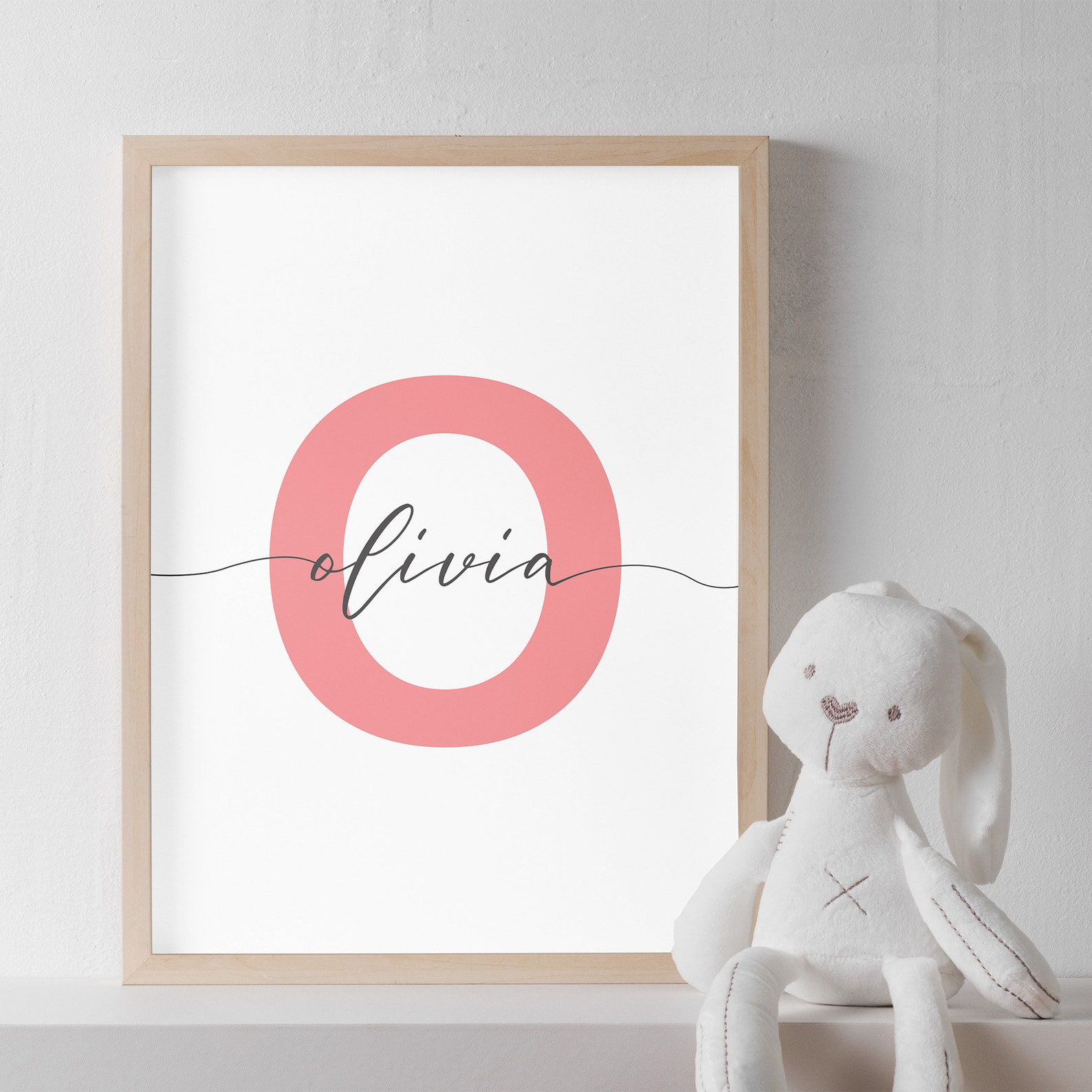 Custom Kids Wall Art With Modern Name Printable Art, Custom Nursery Name Sign, Baby Shower Gift ...