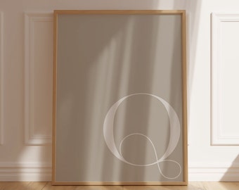 Poster con lettere maiuscole personalizzate, stampabili, moderne e minimaliste, da parete