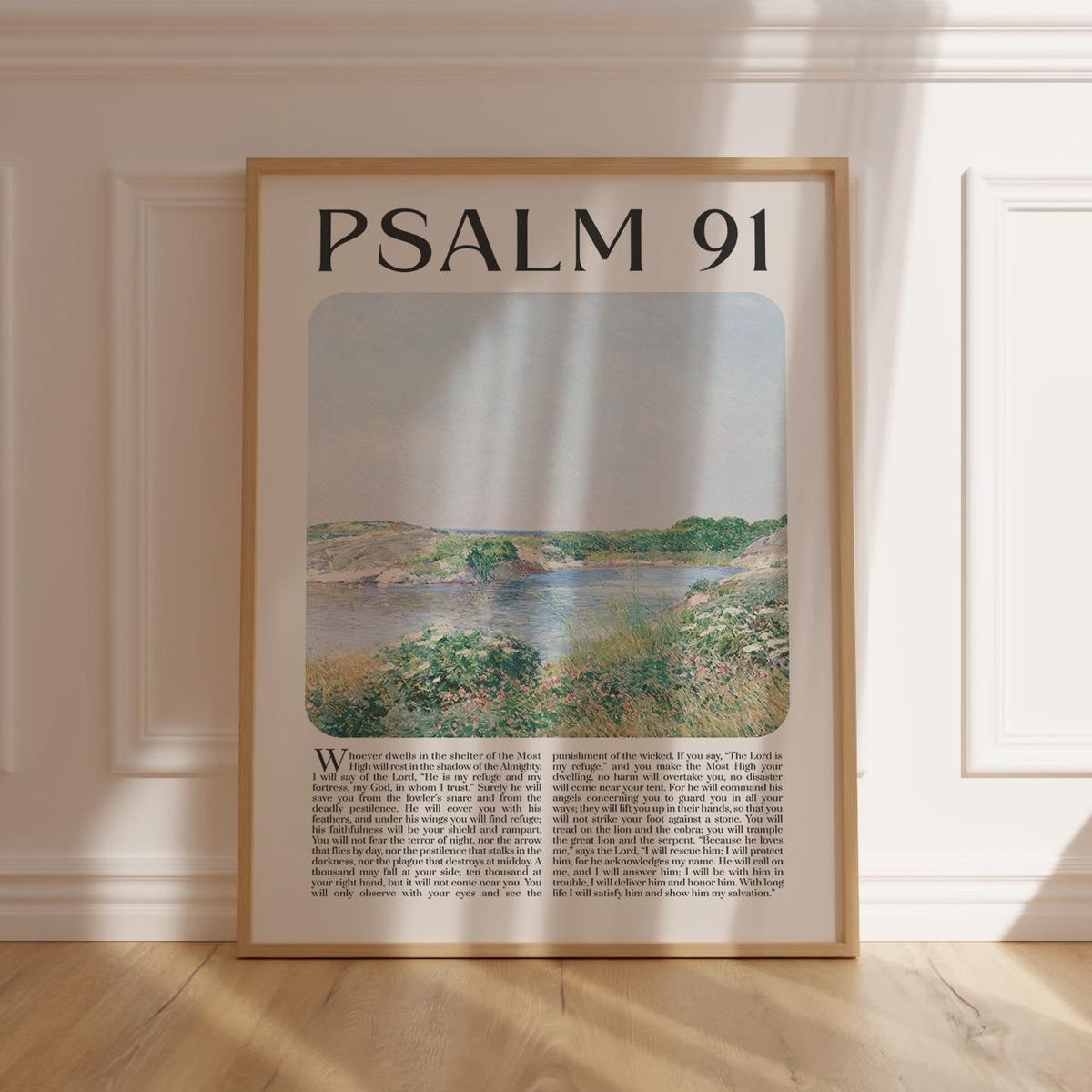 Christian Scripture Wall Art Psalm 91 Bible Verse Poster Digital Download - Etsy