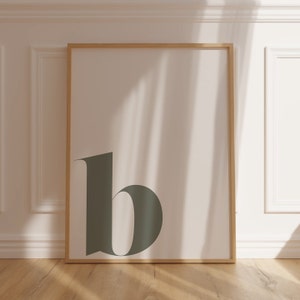 Letrero con nombre personalizado, moderno, en minúscula, inicial, minimalista, con letras del alfabeto, regalo para él o ella, arte de pared con letras personalizadas